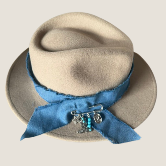 Hat Turquoise Charm Pin