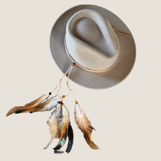 Hat Band with Feathers