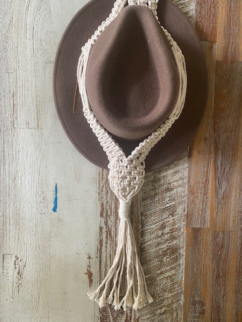 Macrame 2 Hat Hanger