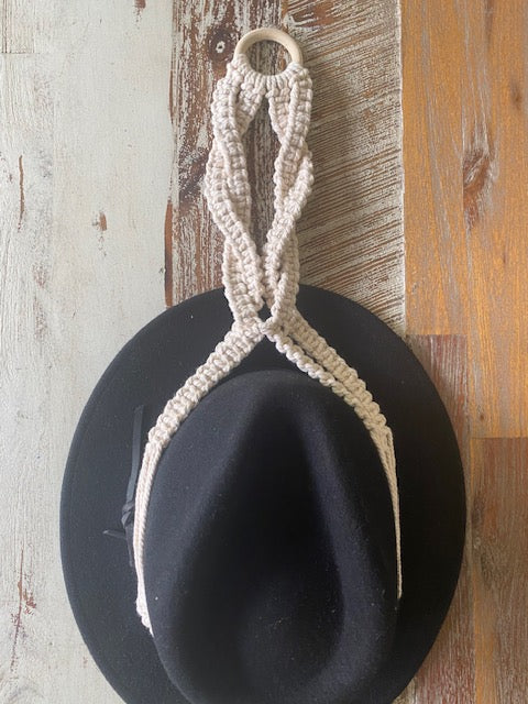 Macrame 2 Hat Hanger