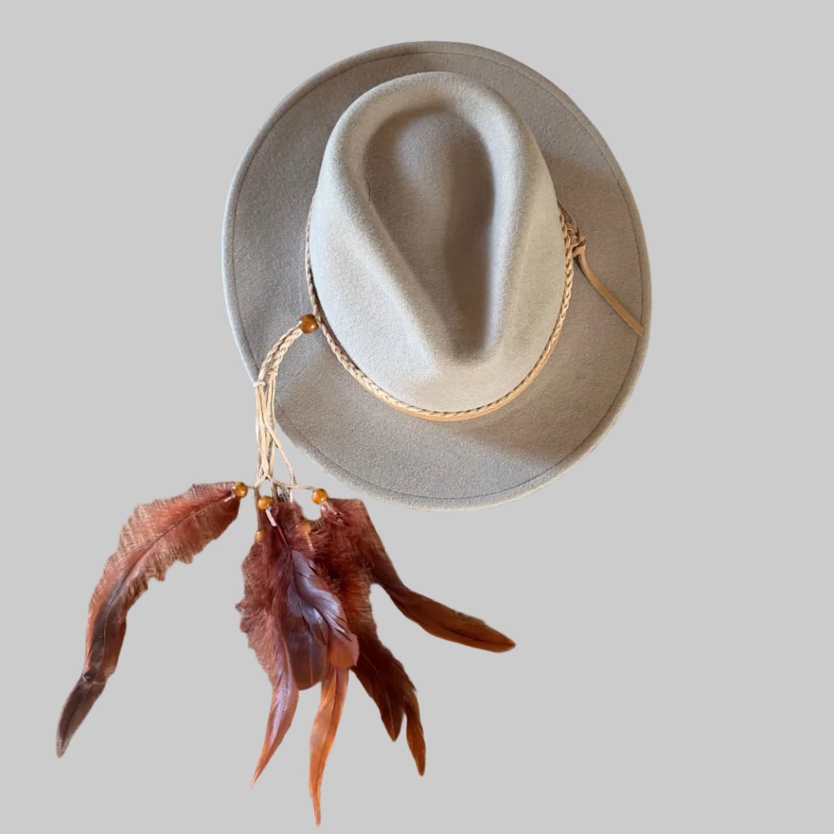 Hat Band with Feathers