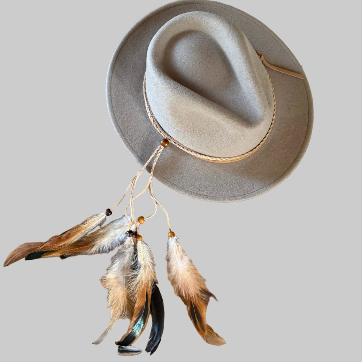 Hat Band with Feathers