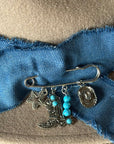 Hat Turquoise Charm Pin
